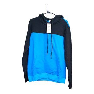 Lollo Vita Women’s Small Hoodie Pull Over Shirt Black and Blue New HRUS0151LV104